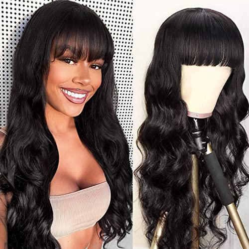 Human Hair Body Wave Bang Wig