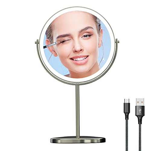 WIZCHARK 8" Lighted Vanity Mirror