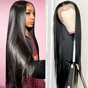LLDDQQENN Real Glueless Wigs Human Hair Pre Plucked 13x4 HD Lace Front Wigs for Black Women Human Hair