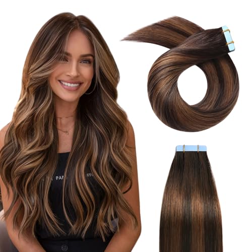 YILITE 20" Balayage Dark Brown to Chestnut