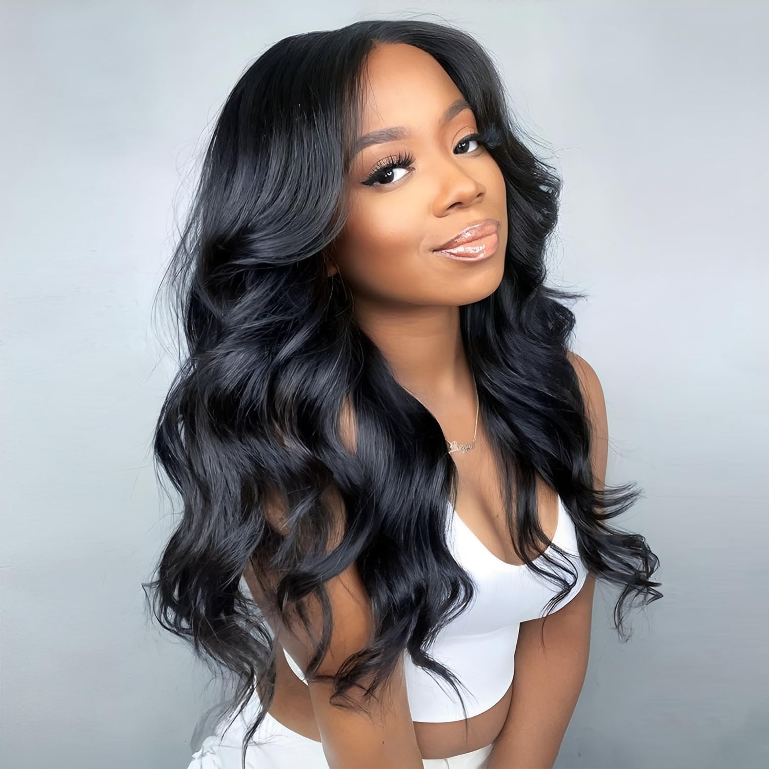 250 density human hair wig 13x4 HD Lace Front Wigs Human Hair Pre Plucked glueless wigs human hair Body Wave Wigs Human Hair Wigs For Black Women Frontal Wigs Bleached Knots 20 Inch