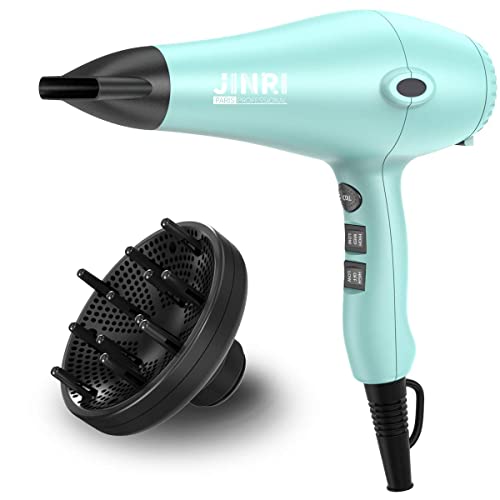 1875w Professional Tourmaline Hair Dryer,Negative Ionic Salon Hair Blow Dryer,DC Motor Light Weight Low Noise Hair Dryers with Diffuser & Concentrator & Comb