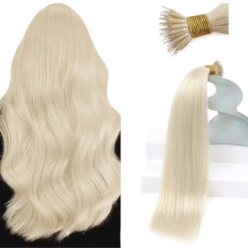 Sunny Hair Nano Hair Extensions Blonde Nano Ring Extensions Human Hair 18inch Hair Extensions Nano Bead Invisible 50g