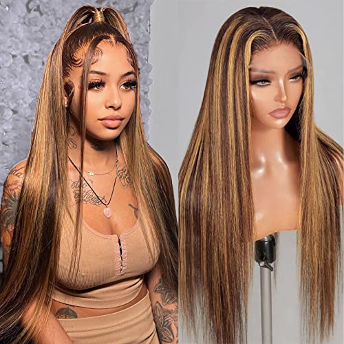 CLong 13x4 Honey Blonde Highlight Wig