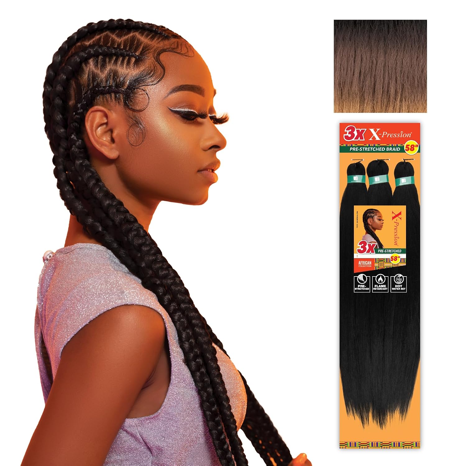 Sensationnel X-pression prestretched braiding hair