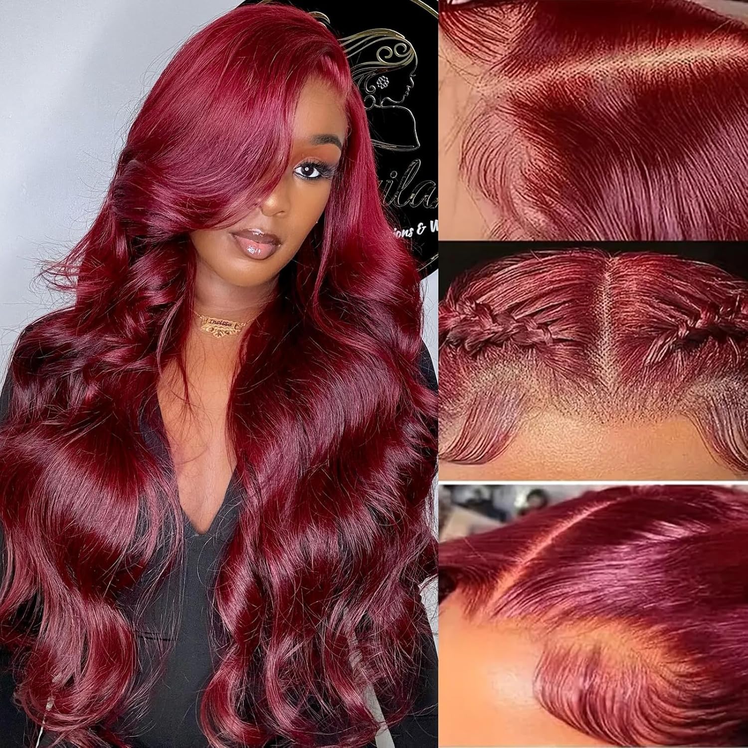 ULRICA Burgundy 13x4 HD Lace 26"