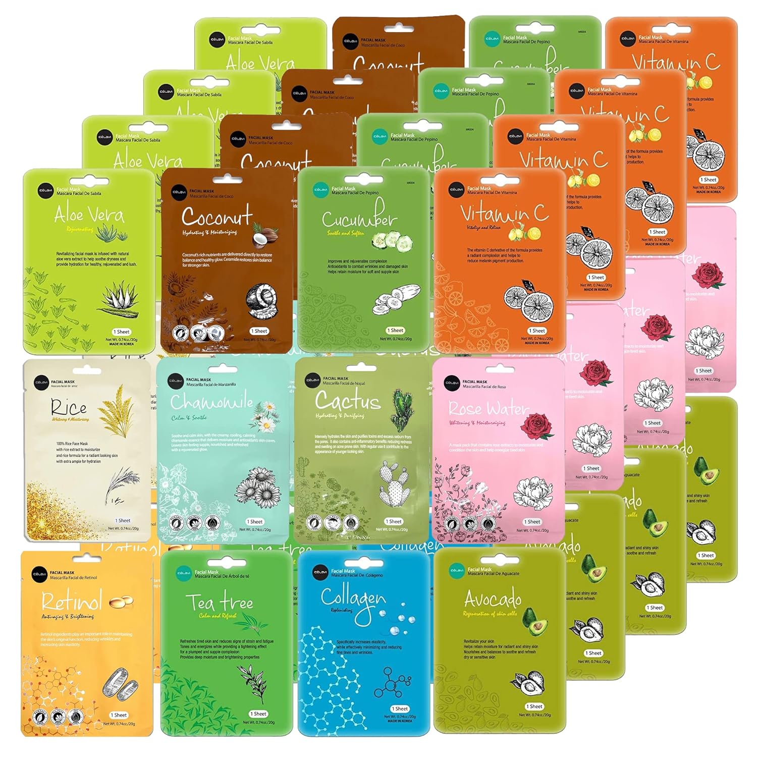 Celavi Sheet Mask Set