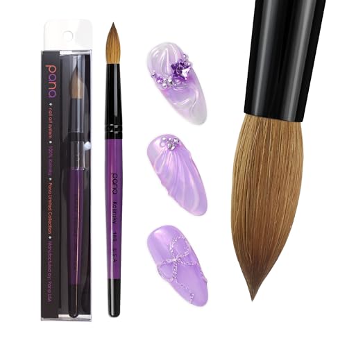 Pure Kolinsky Hair Acrylic Nail Brush (Size 18)