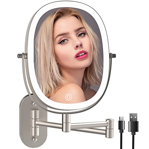 Lighted Wall Mounted Makeup Mirror - FUNTOUCH
