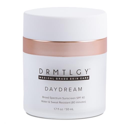 DRMTLGY Day Dream Sunscreen & Face Moisturizer SPF 40  Water & Sweat-Resistant Sunscreen for Sensitive Skin  UVA/UVB Protection, Skin Care & Makeup Friendly