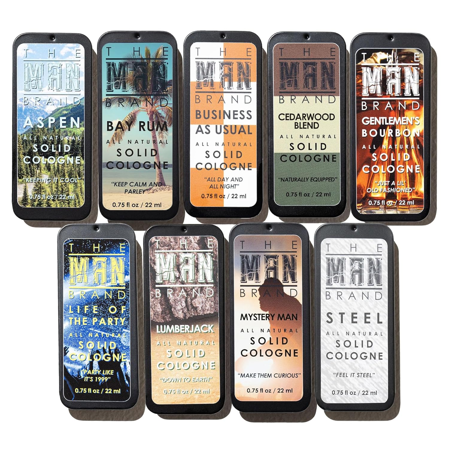 Solid Cologne Sample Set (9-Pack)