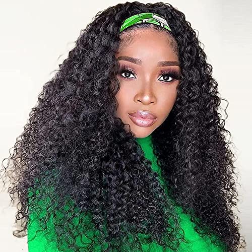 Smoothair Headband Wig Human Hair Kinky Curly