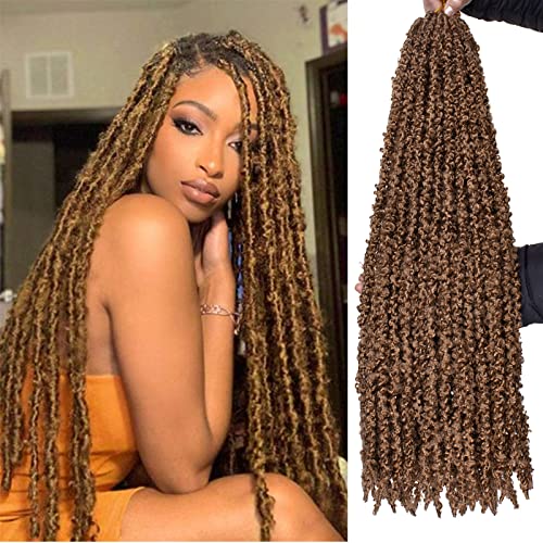 ZRQ Butterfly Locs Crochet Hair 30 Inch 6 Packs Pre-Twisted Distressed Twist Hair Messy Braids for Women #27