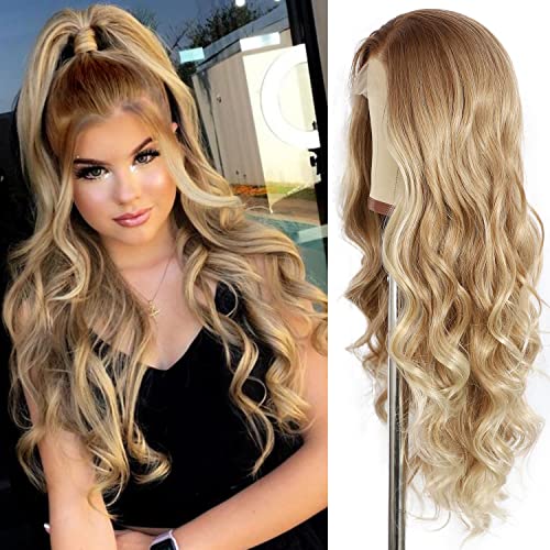 SAPPHIREWIGS Long Curly Wavy Lace Front Wig