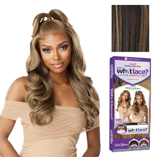 Sensationnel What Lace 13X6 Wigs - Glenna Lacefrontal Hand Tied Glueless Synthetic With Natural Density Preplucked Hairline (BALAYAGEGOLD)