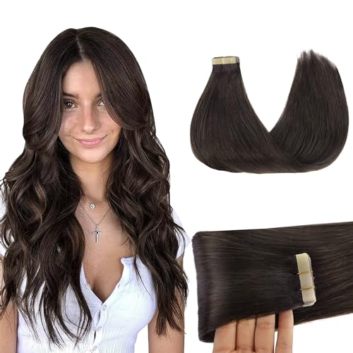 GOO GOO Tape in Hair Extensions (2A Light Brown, 18in)