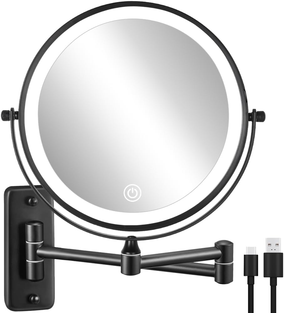 DECLUTTR Rechargeable Wall Mounted Lighted Mirror