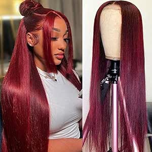 UNANCY 99J Burgundy Lace Front Wig