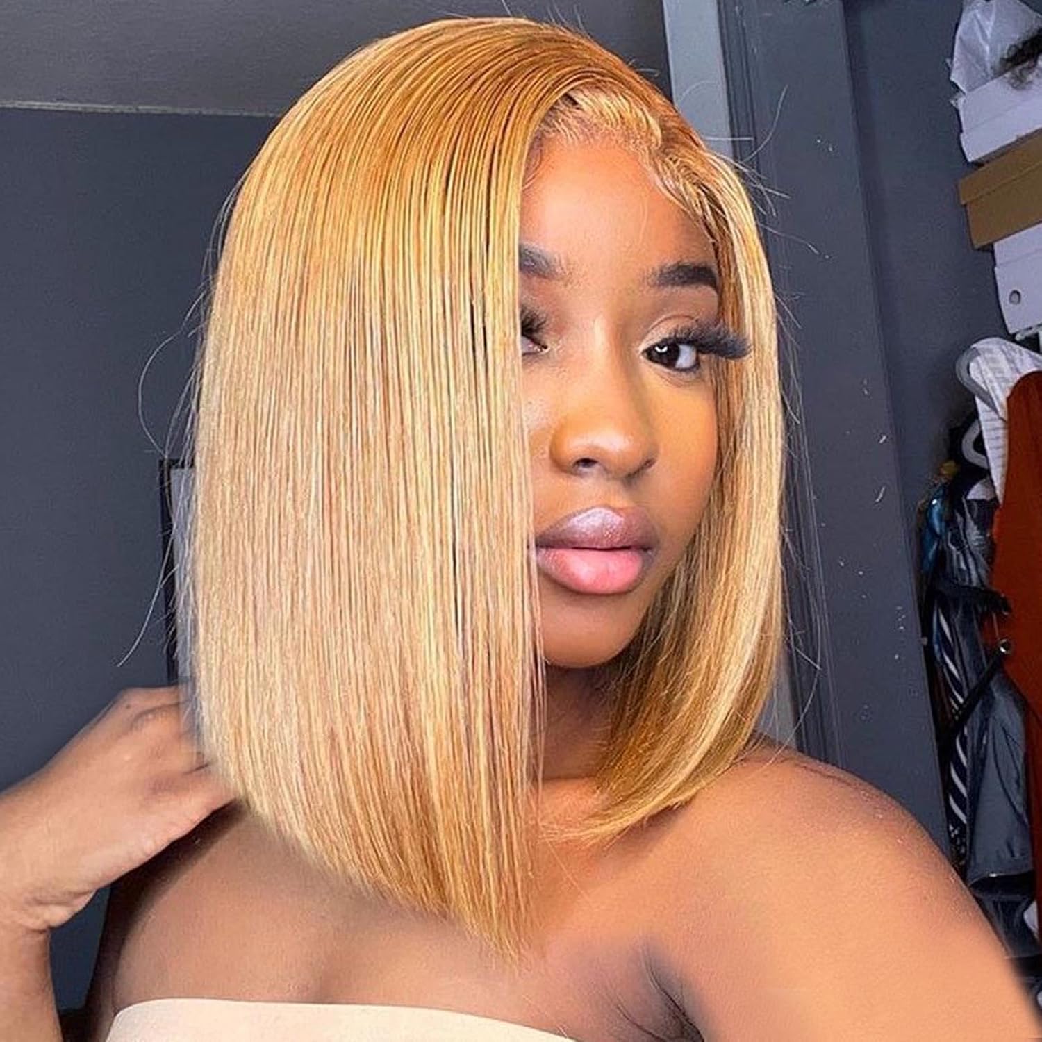 HUIWANYAN Honey Blonde Bob