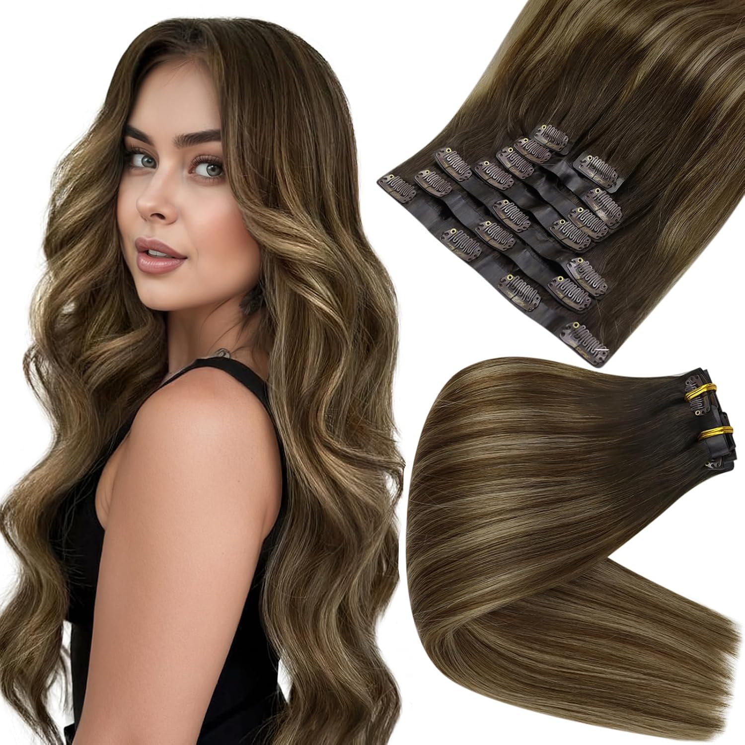 Full Shine Human Hair Clip in Extensions