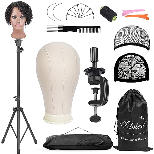 Klvied Reinforced Wig Mannequin Stand with Head