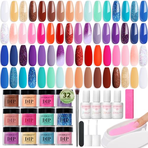 AZUREBEAUTY 42 Pcs Dip Nails Kit