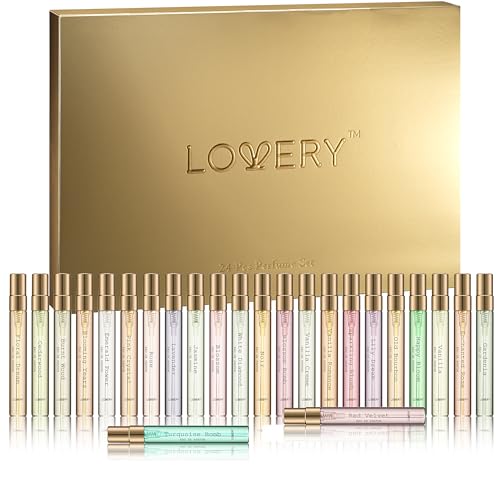Advent Calendar 2025 Adult Women 24pc Perfume Gift Set for Her - 24 x 8ml Travel-Size Perfumes in Gold Gift Box
