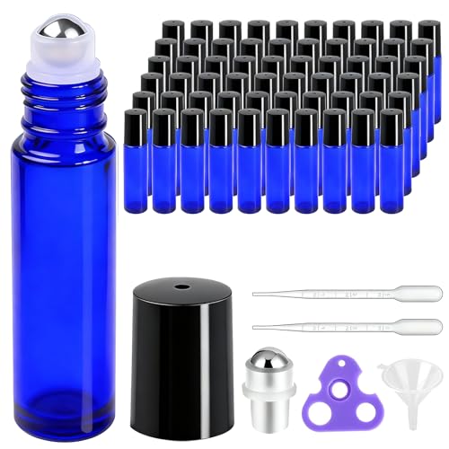 PrettyCare 60 Pack Blue Roller Bottles