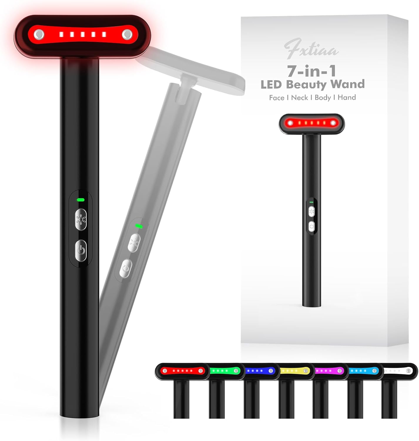 Led-Light-Therapy 7 Color Face Wand