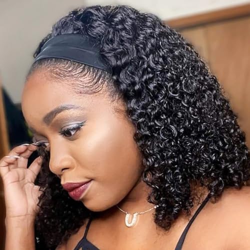 AISI QUEENS 12 Inch Curly Headband Wig
