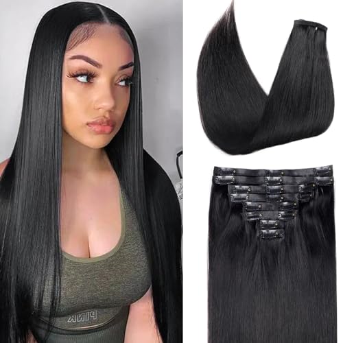 Seamless Real Human Hair Clip in Extensions