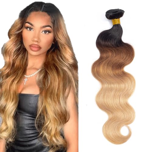 12A Grade Ombre Bundles Human Hair 22 Inch Brazilian Virgin Ombre Blonde Body Wave 1 Bundle