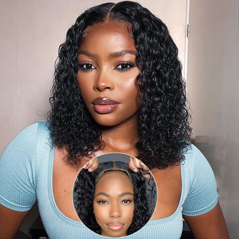GOLFMAX Glueless Curly Bob