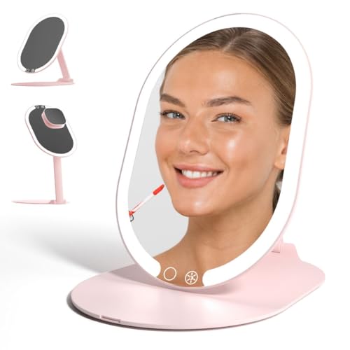 Fancii LED Rechargeable Mirror (Pink)