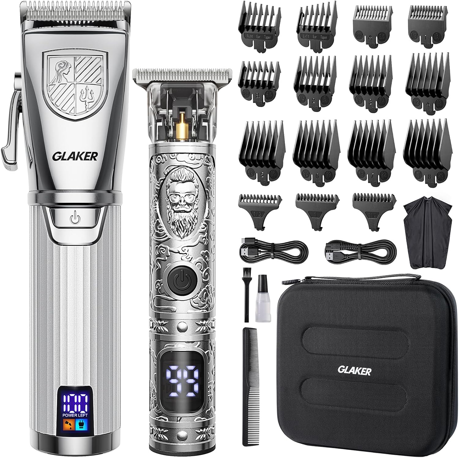 GLAKER Cordless Hair Clippers Kit