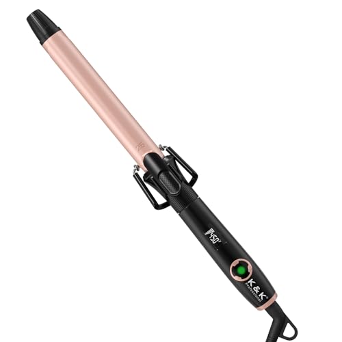 K&K 1 Inch Curling Iron (Rose Gold)