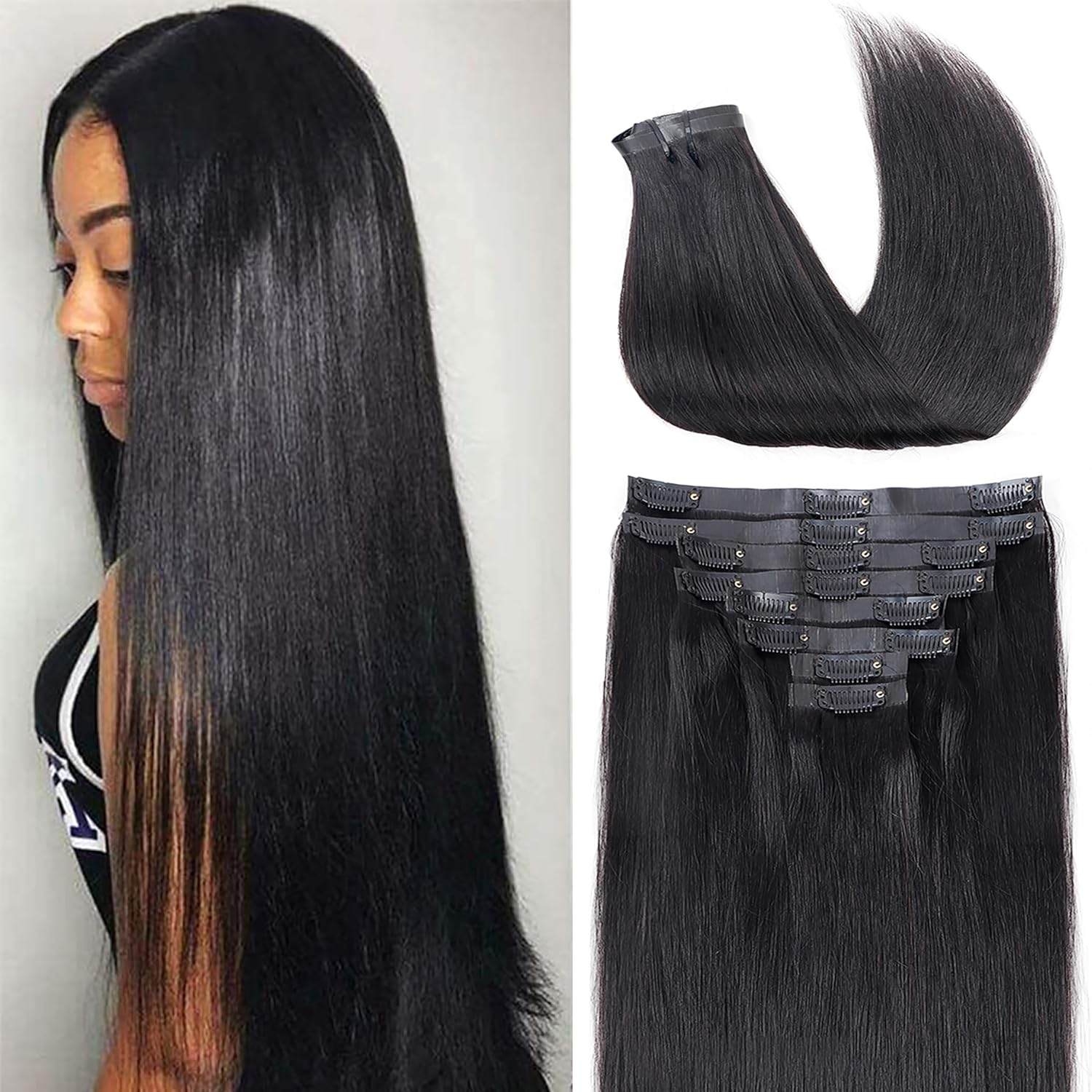 CanaryFly 22 Inch PU Clip-Ins