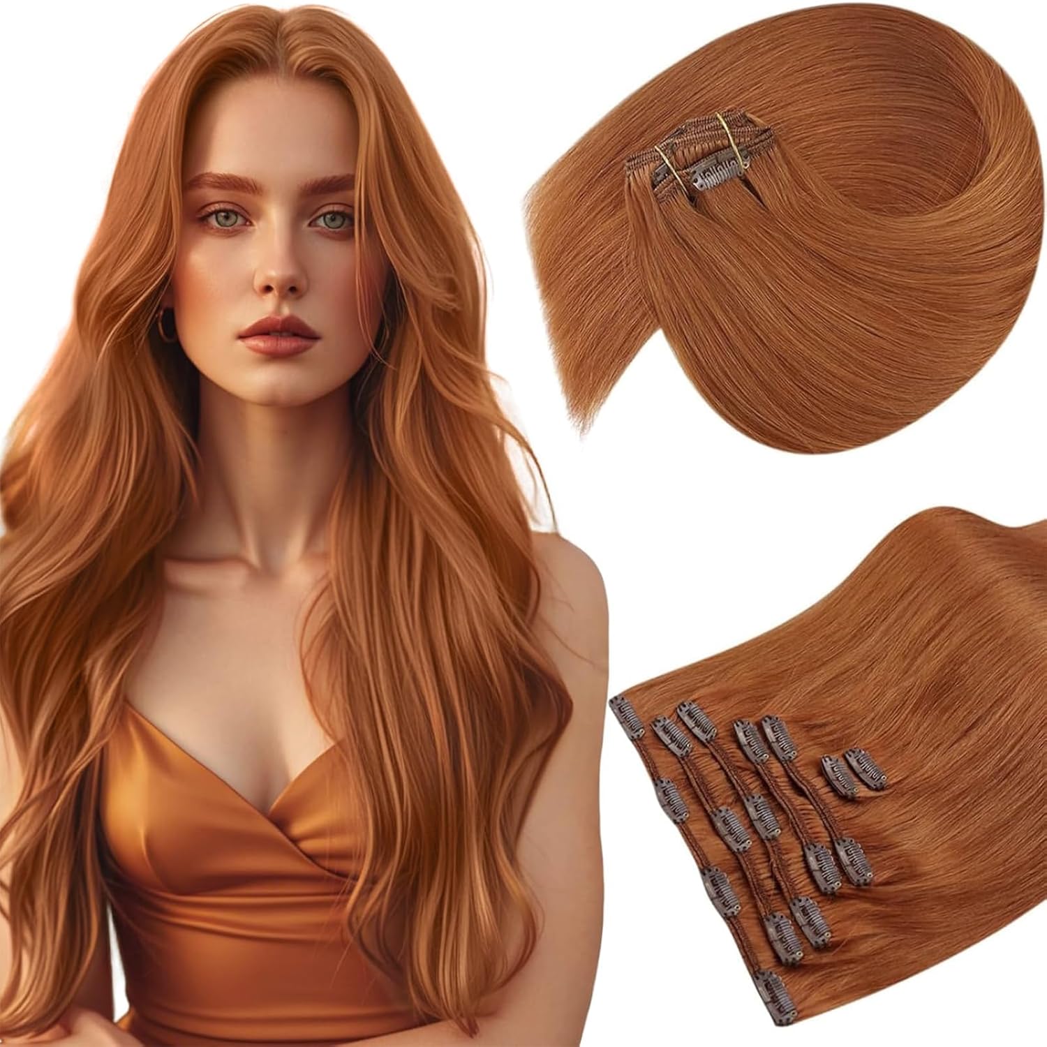 Sunny Hair Clip in Extensions (Copper 350)