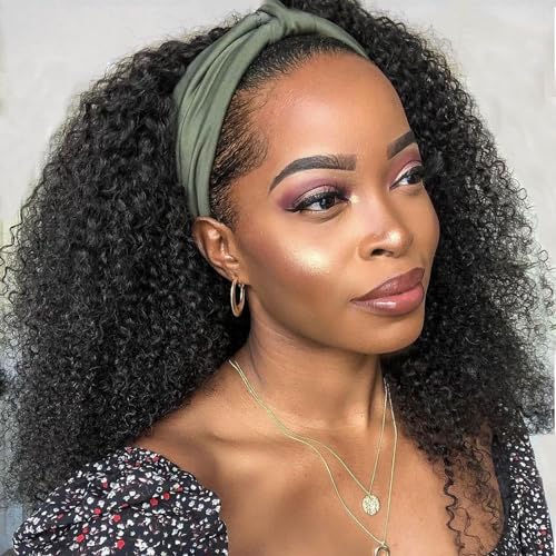 Kinky Curly Headband Wig 20"