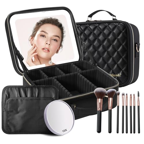 Mocado Travel Makeup Bag with LED Mirror