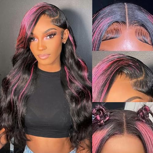 Avolo 28 Inch Ombre 1B/Pink 13x4