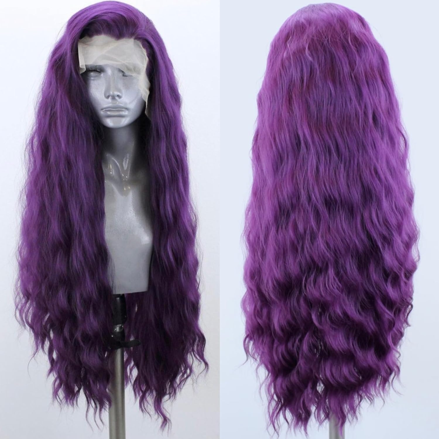 WXHWCX Purple Free Part Loose Wave