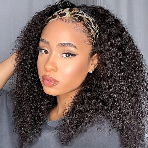 Kinky Curly Headband Wig (Human Hair)