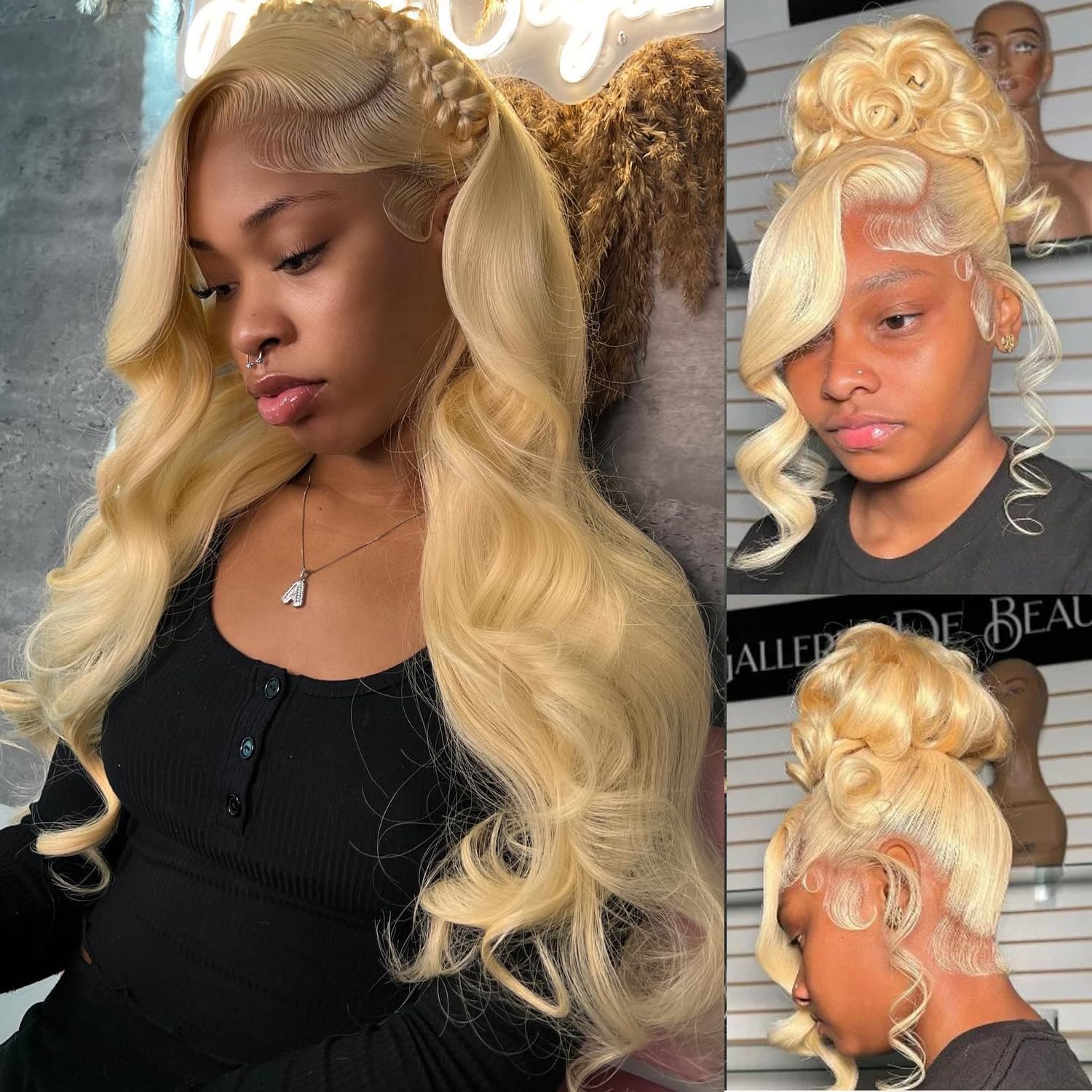 Alipeacock 360 Body Wave 613 Lace Front Wig