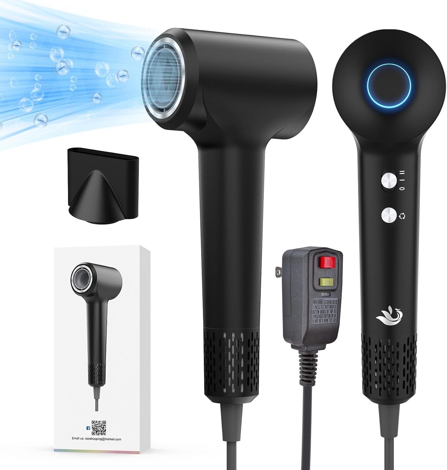 KARFUN High-Speed Hair Dryer (Black)