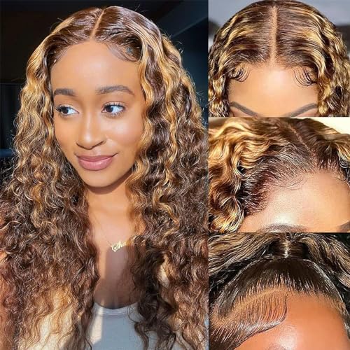 SENSAIRUITE Honey Blonde Deep Wave Wig