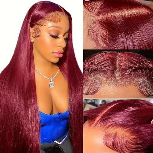 ULRICA 99J Burgundy 28" Premium Wig