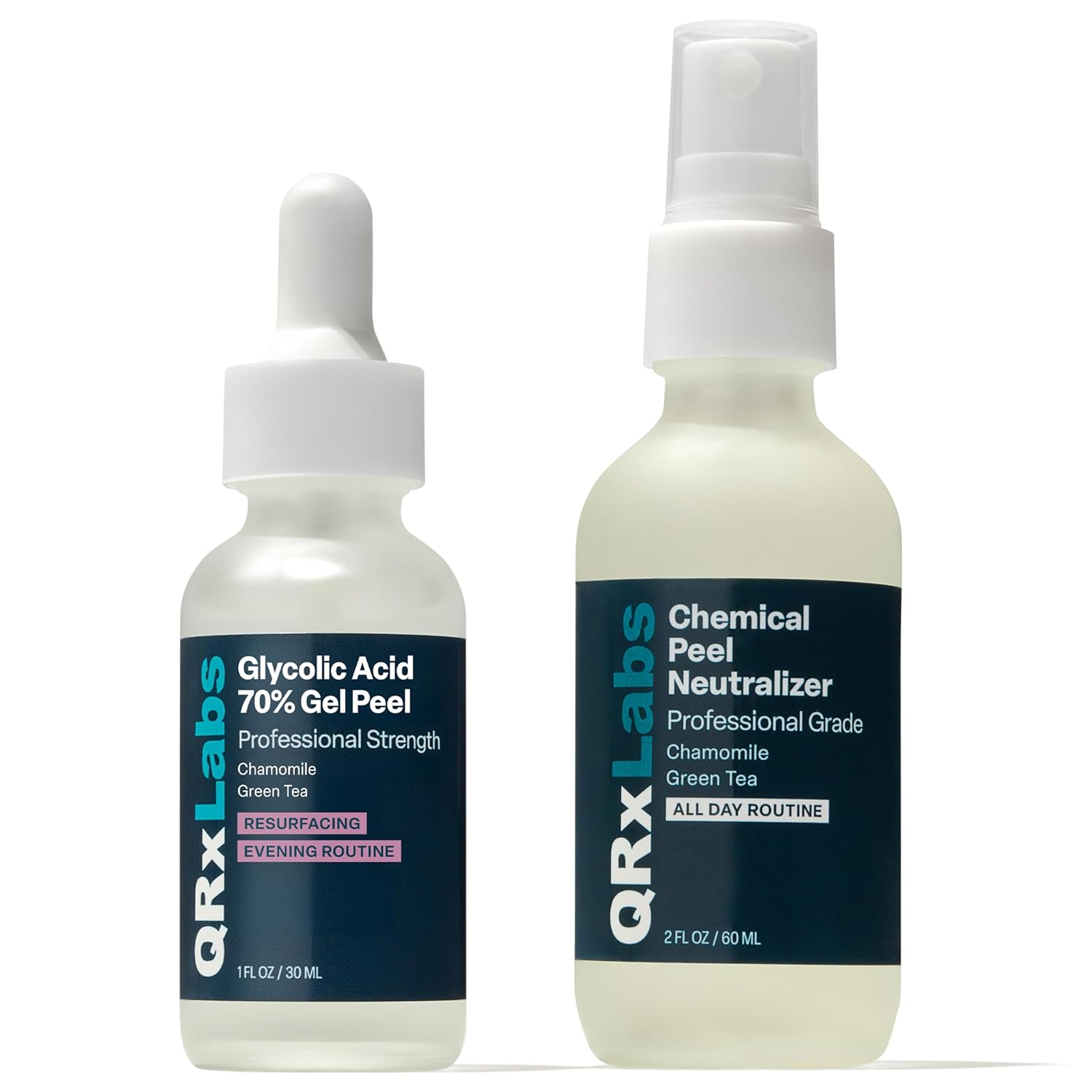 QRxLabs 70% Glycolic Acid Gel Peel Set
