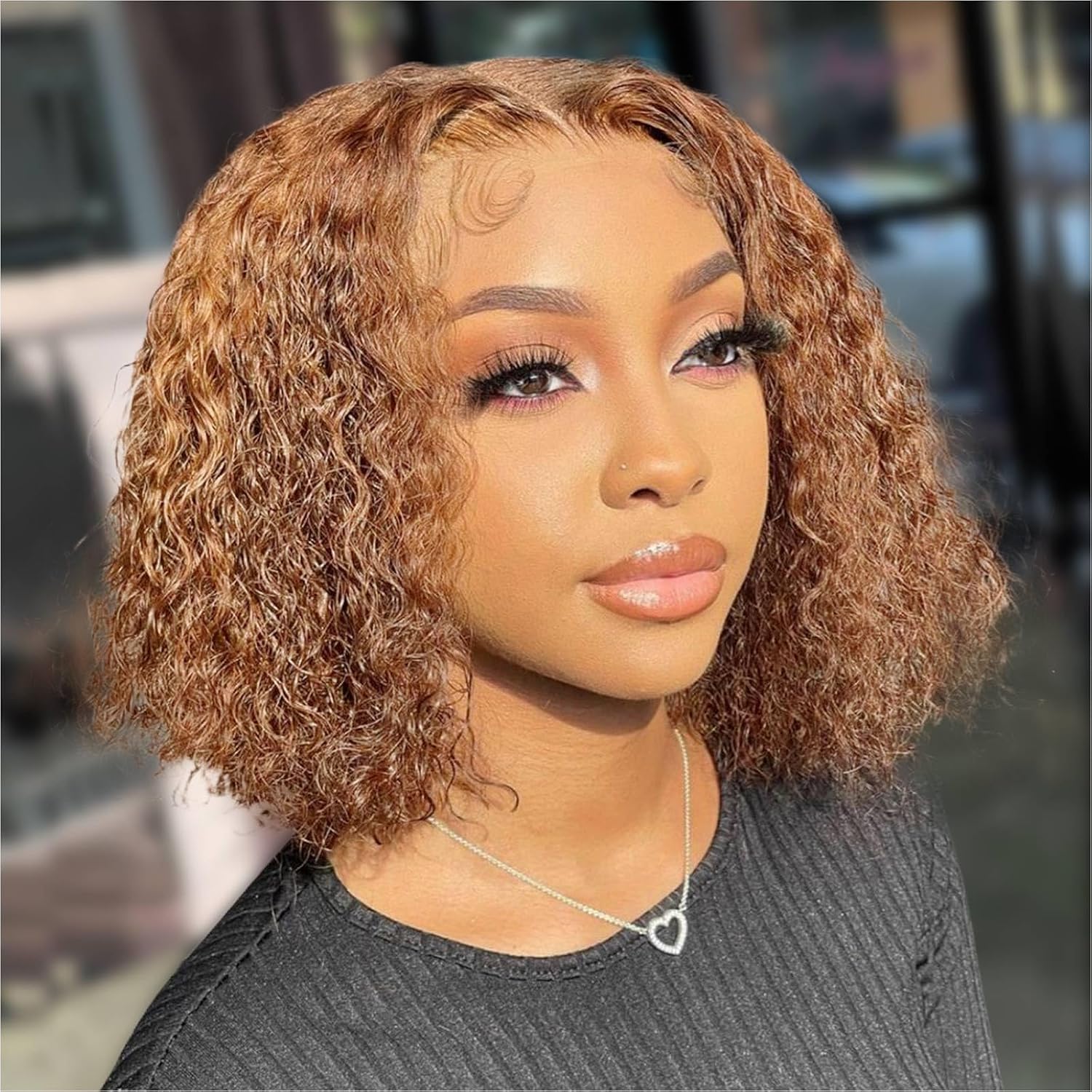 HIRIREMY Curly Bob 13x4 Lace Front