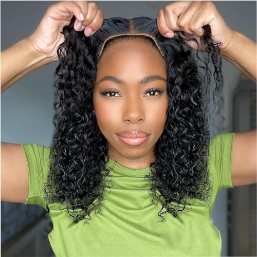 Curly Bob Wig Human Hair Deep Wave